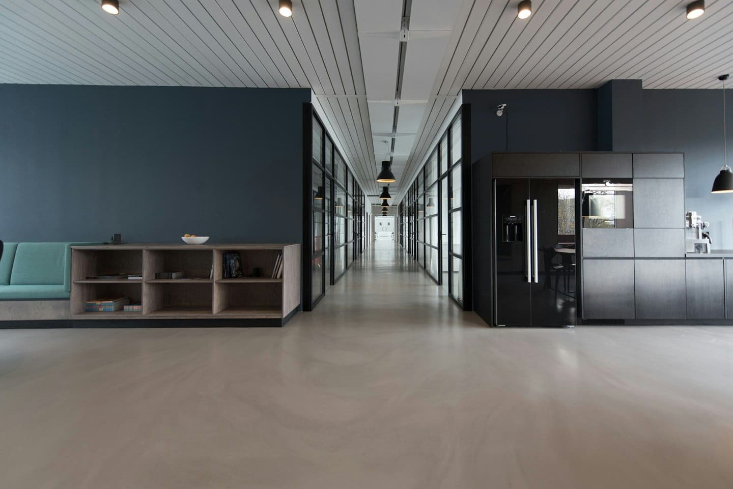 Office workspace with a laptop